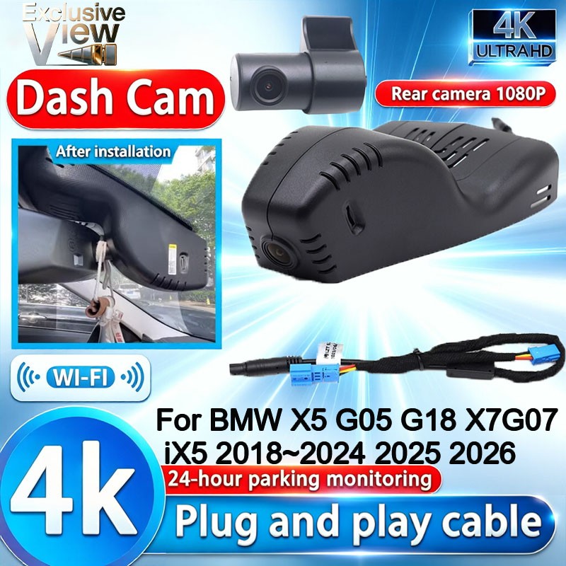 4K 2160P Car DVR Wifi Dash Cam Camera for BMW X5 G05 G18 X7 G07 iX5 2018~2025 26