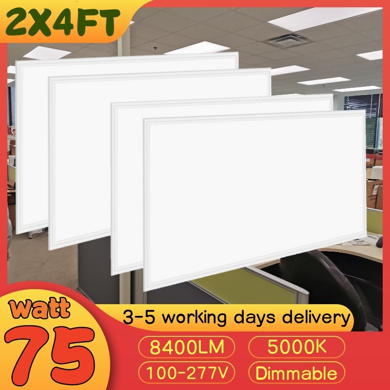4 Pack 2x4 LED Panel Light 5000K Daylight White Ceiling Flat Panel Lamp 110-277V
