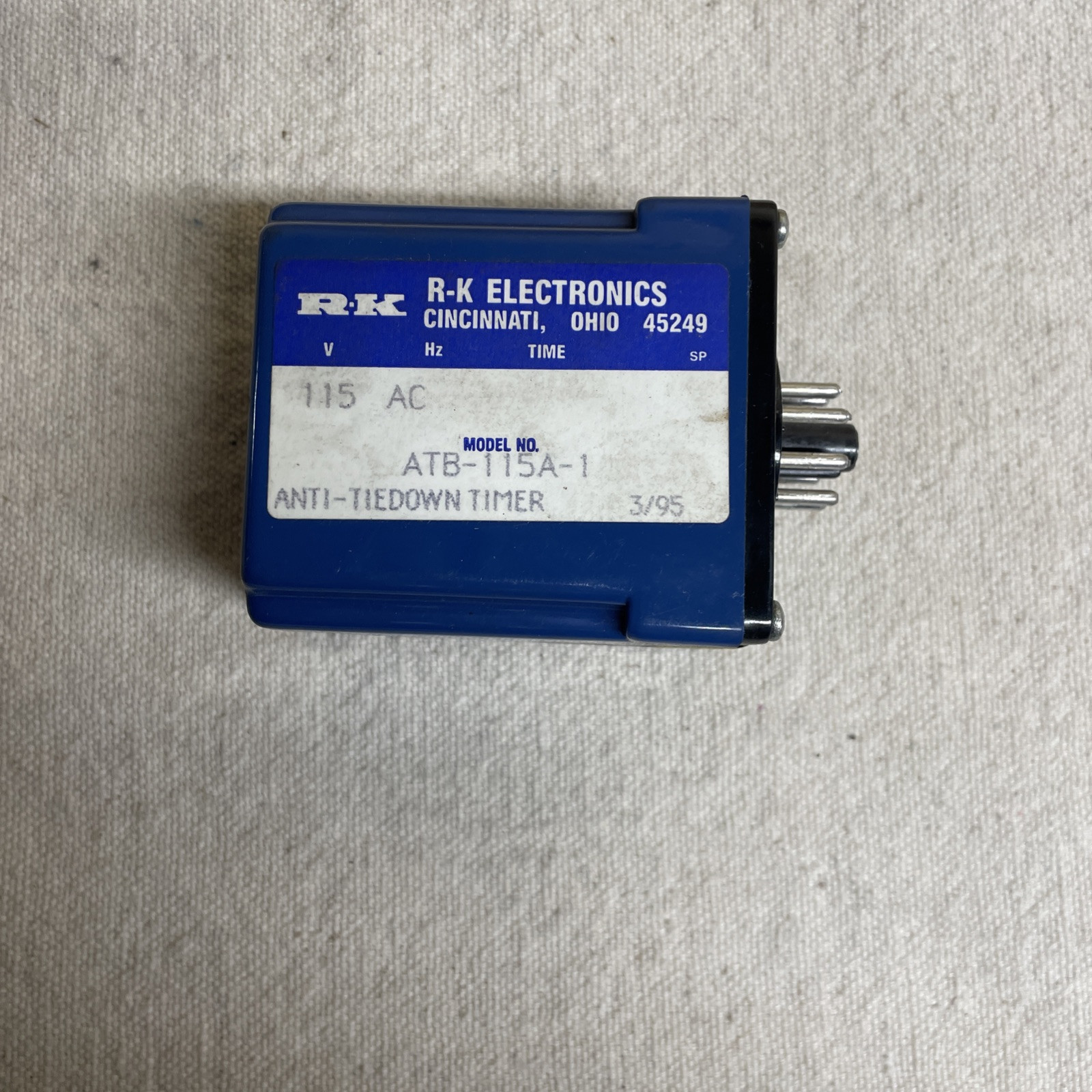 NEW R-K ELECTRONICS ATB-115A-1 ANTI-TIEDOWN TIMER 115 V