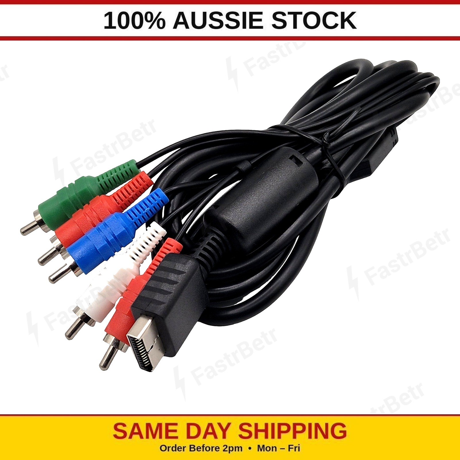 Component HD Video Cable YPbPr for PS2 PS3 | PlayStation RCA Lead | Brand New