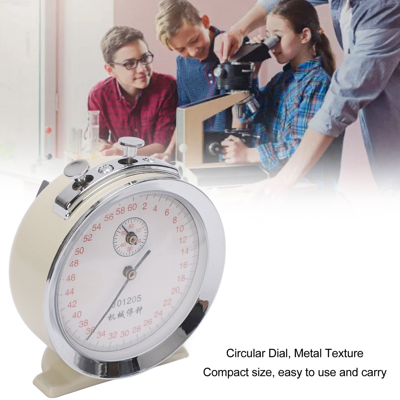 Mechanical Stopwatch Round Dial 0.2s 60 Second Sports Count Timer Tool Part