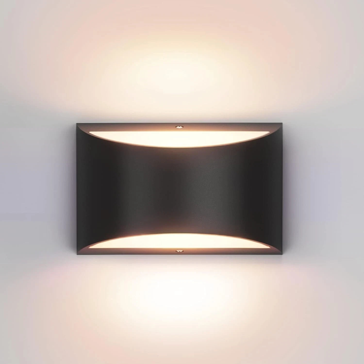 Sleek Flush Mount Black  Wall Sconce with Energy-Efficient LED Bulb