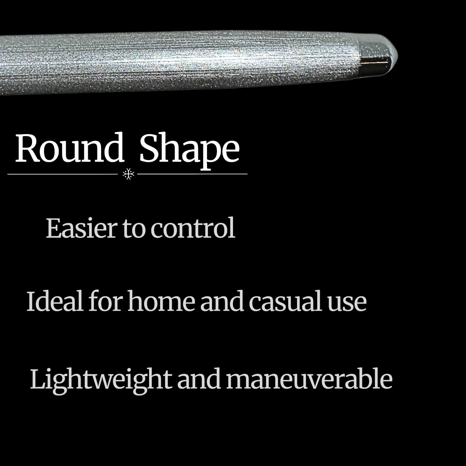 12-Inch Round Diamond Solid Steel Sharpening Rod