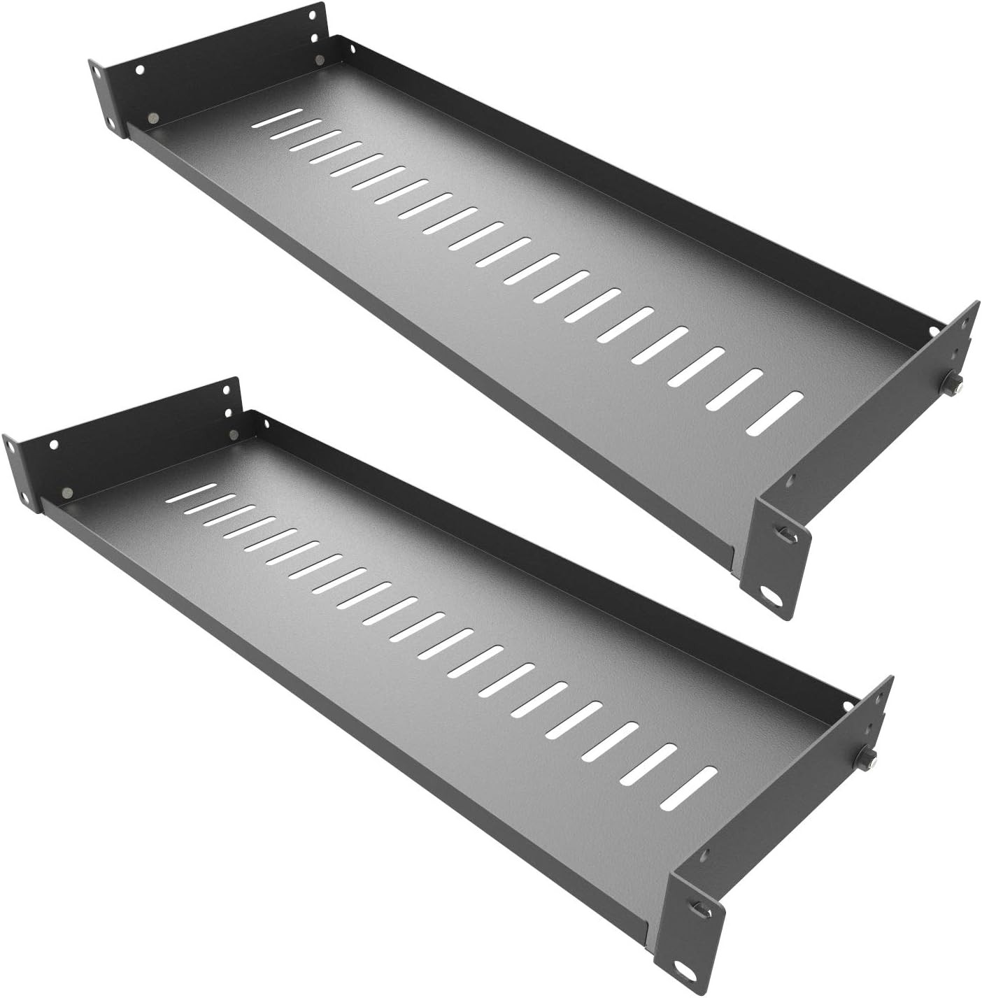 2 Pack of 1U Vented Cantilever Server Rack Mount Shelf 6" 154mm Deep 19" Network