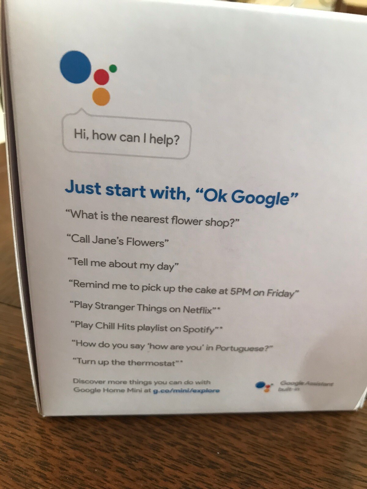 Google Home MIni Chalk color