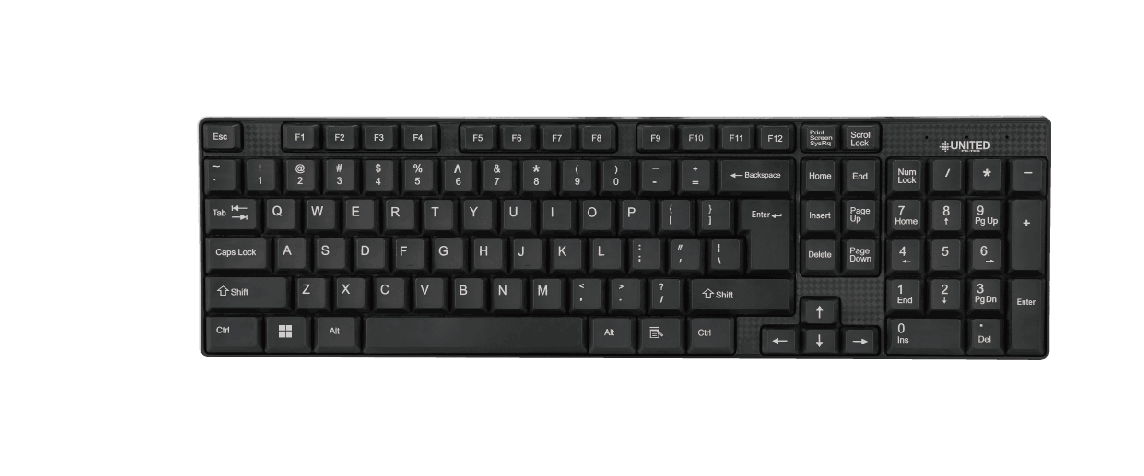 UPT BRAND NEW Modern Series USB Wired Keyboard & Mouse Retail Box Black