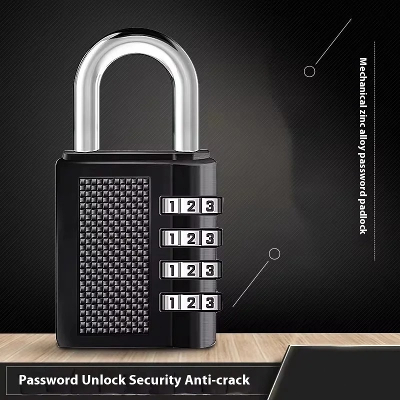 4 Digit Combination Padlock Heavy Duty Waterproof Outdoor Gym Locker Luggage