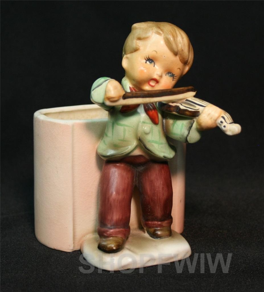 HTF Mid Century Modern HF Company Japan Little Violinist Vase Planter P633  1956