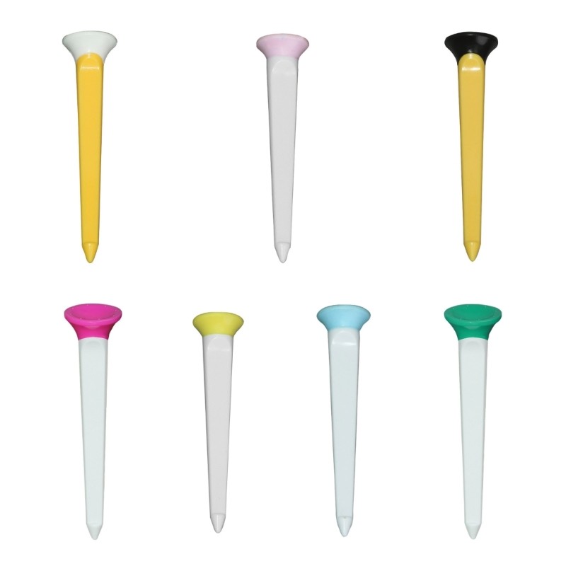 Versatile Golf Tees Base Bright Color Plastic Golf Tees Flexible Golf Tees