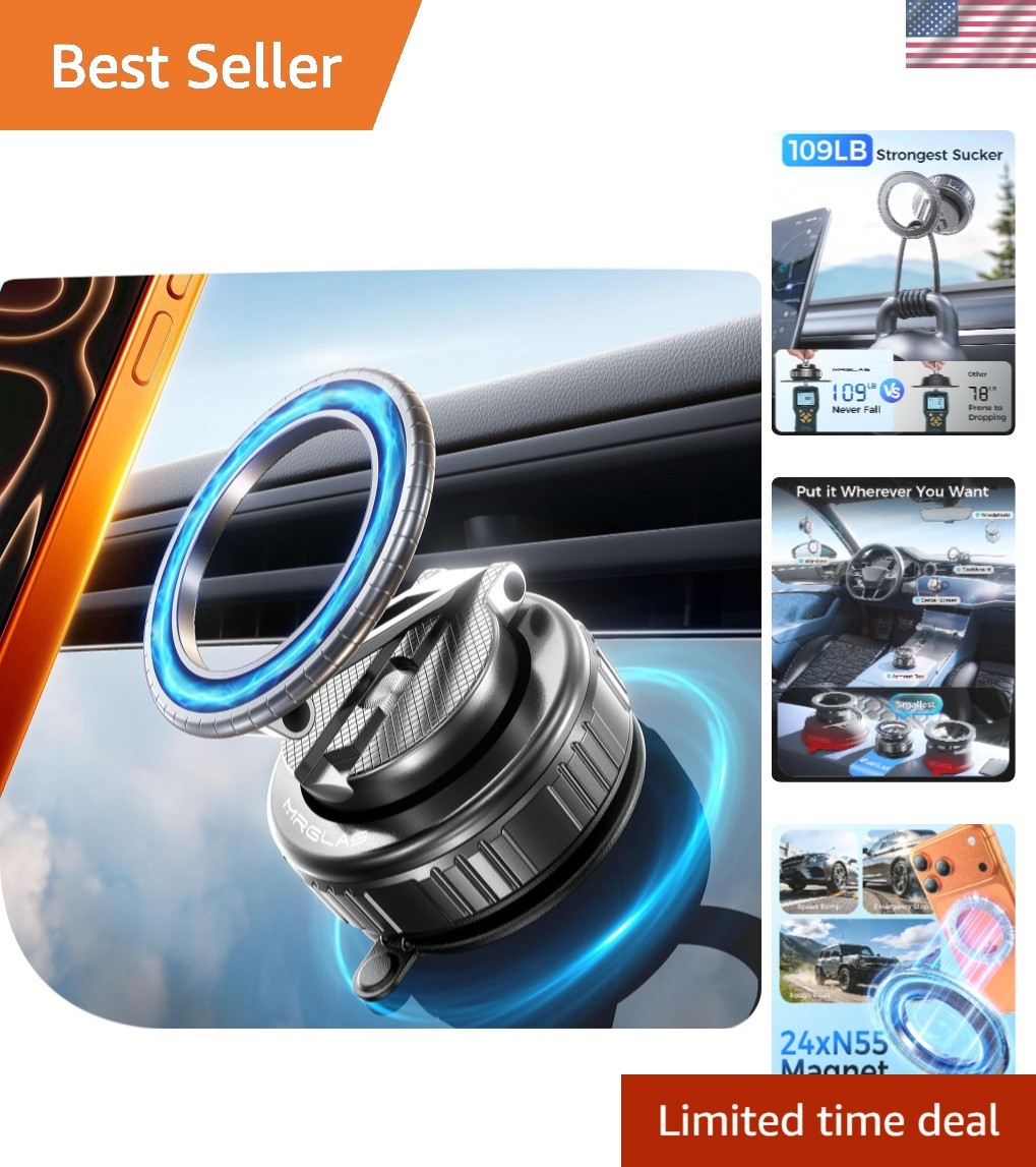 2026 Magnetic Phone Holder with 360° Rotation & 109+ LBS Suction - Versatile ...