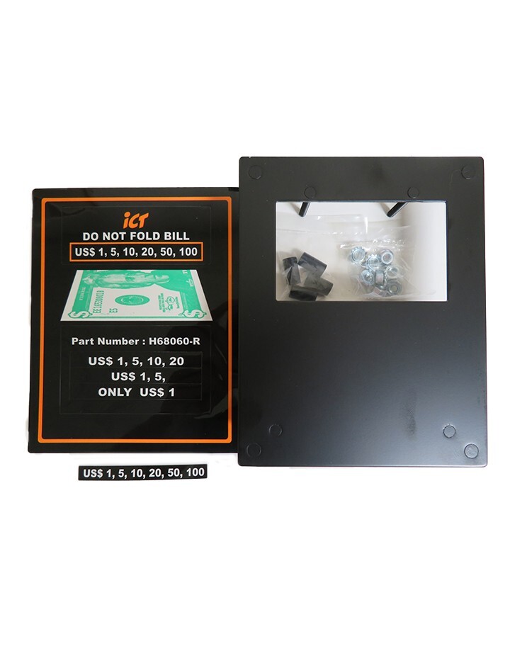 bill validator mounting and hardware  Metal and or Decal options  for ICT, Mars