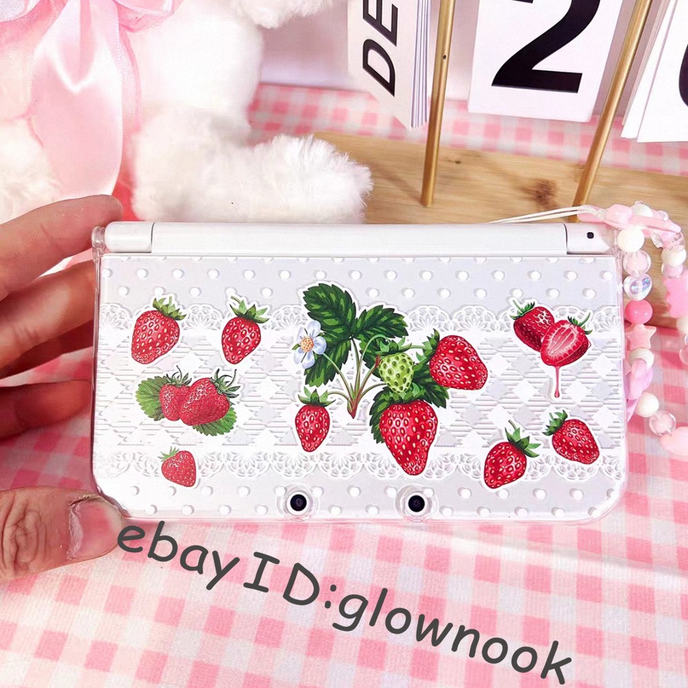 Hot Cute Strawberry Case for Nintendo series shell- Kawaii Lace Dot Design Cover