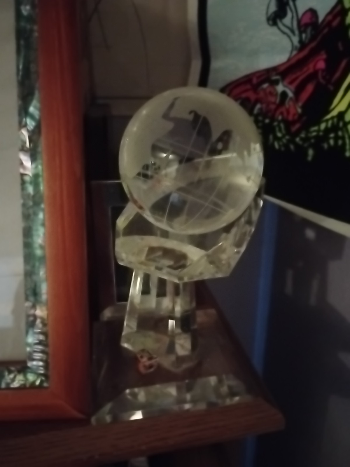 QVC Crystal Globe In Hand
