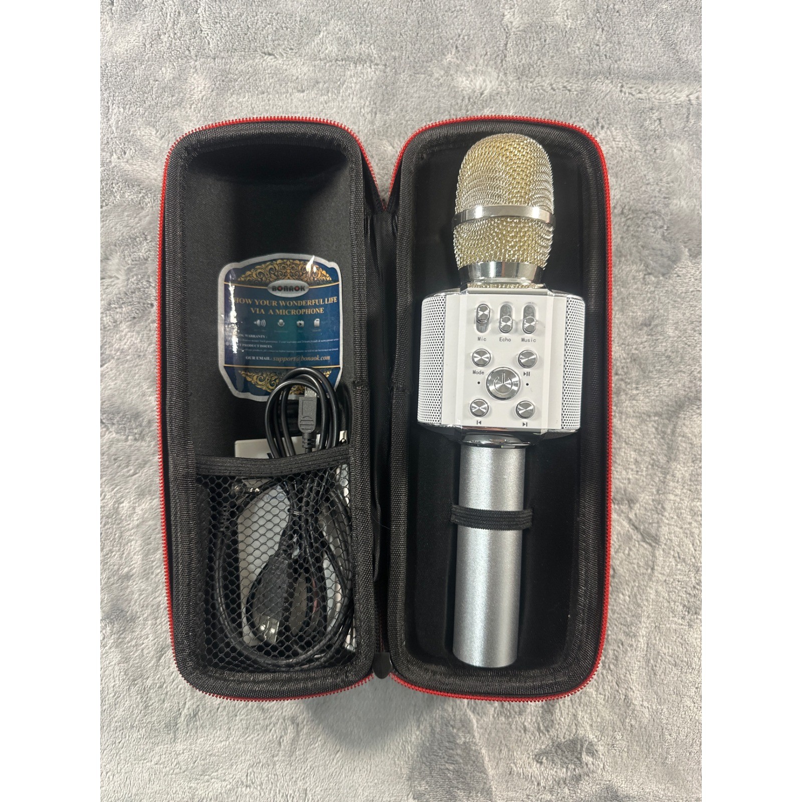 Bonaok Wireless Bluetooth Karaoke Microphone
