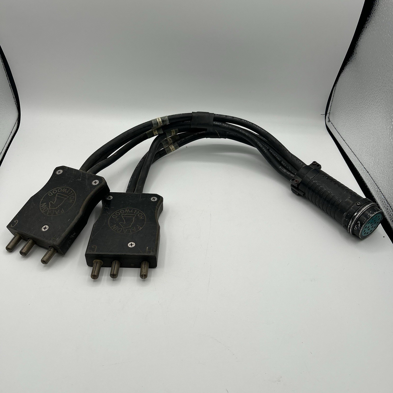 Paladin Socapex 19-Pin to Dual 60A Bates Male Stage Pin Splitter Twofer