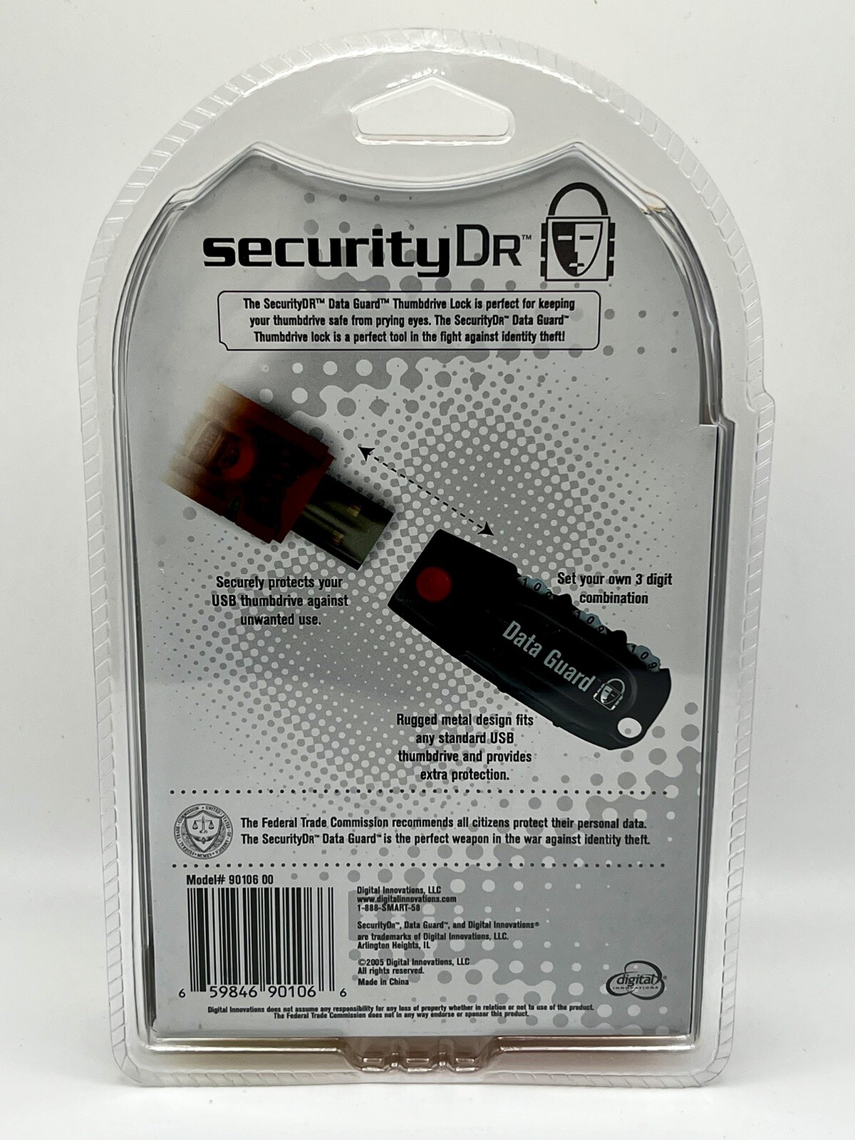 Data Guard USB Flash Drive Lock Security Doctor Combination Lock 9010600 New