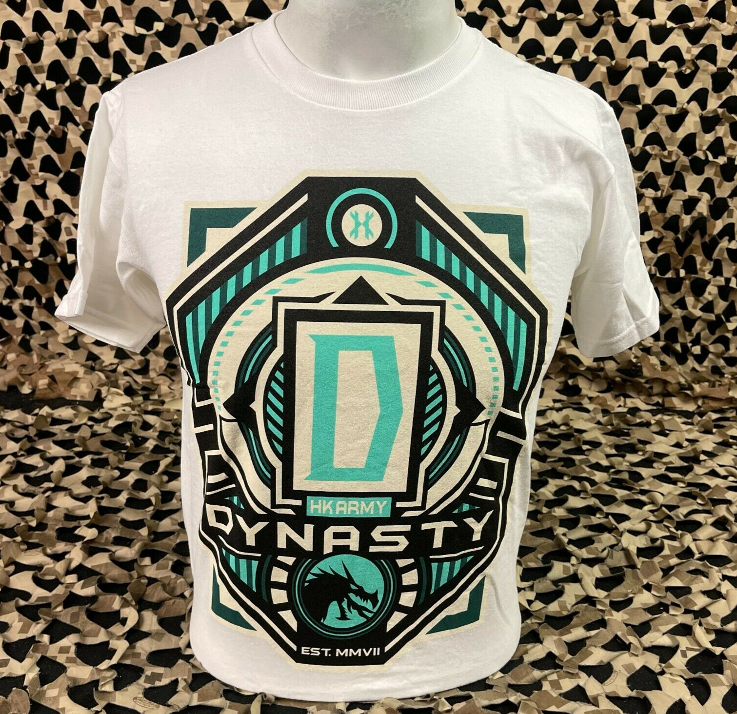 NEW HK Army Dynasty Dynamic Paintball T-Shirt - White - Medium