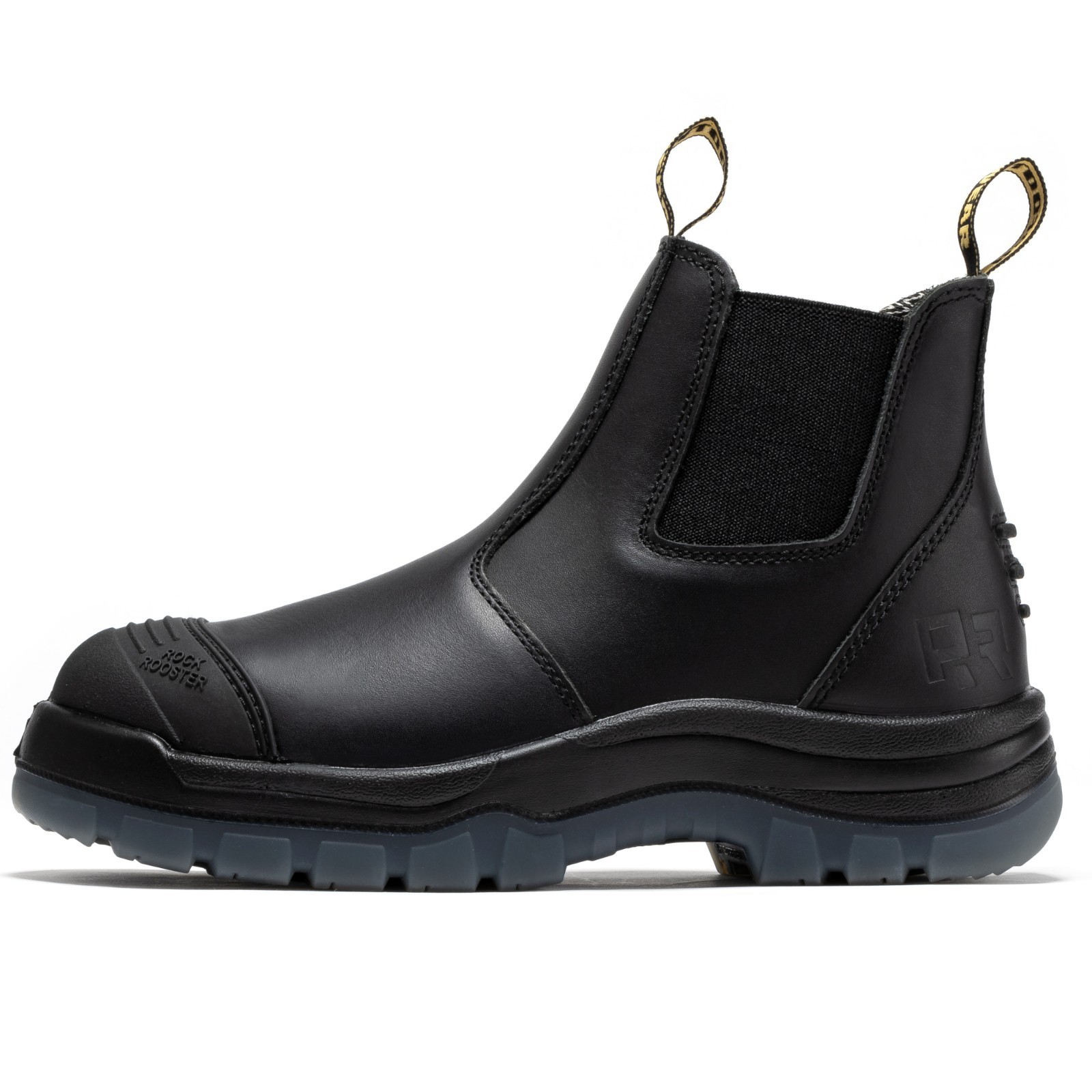 ROCKROOSTER Wide Work Boots 6 inch Steel Toe, Slip On Safety TPU Outsole Shoes