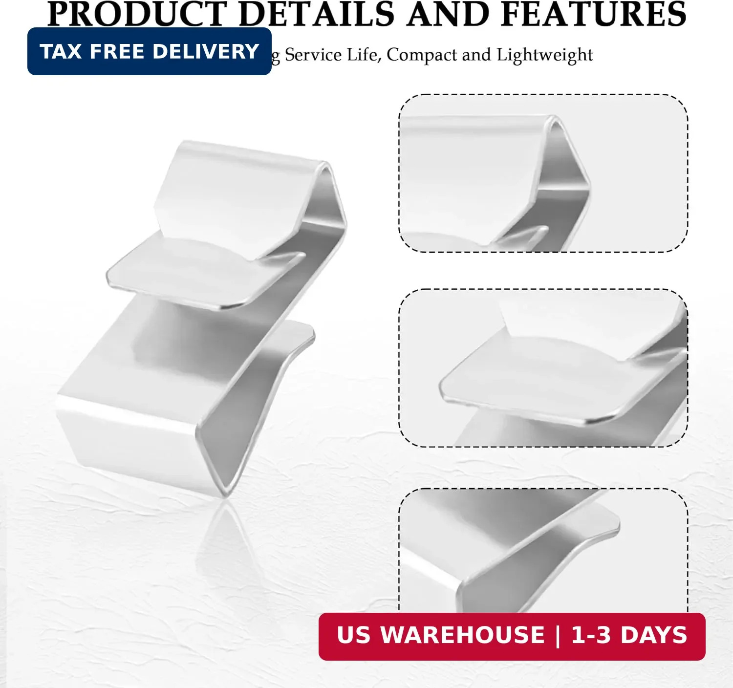 25PCS Trailer Wire Clips,Stainless Steel Trailer Frame Wire Clamp Clips,Universa