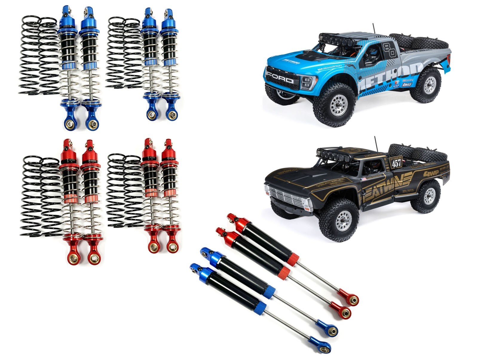 Metal F/R Shock Absorber Parts For 1/10 LOSI Baja Rey 2.0 4WD LOS03046 LOS03049