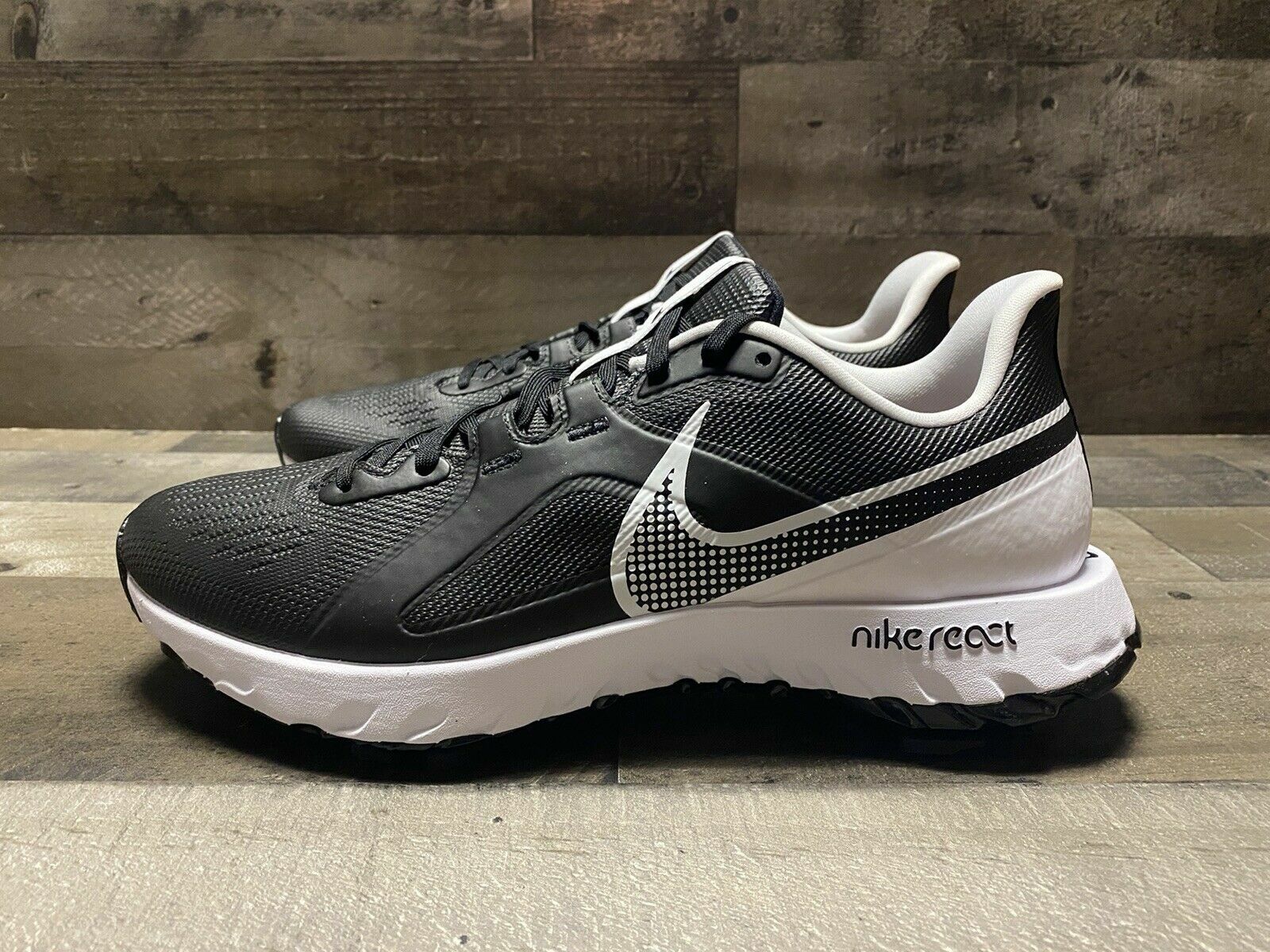 NIKE REACT INFINITY PRO GOLF SHOES MENS SIZE 9 BLACK WHITE CT6620-003