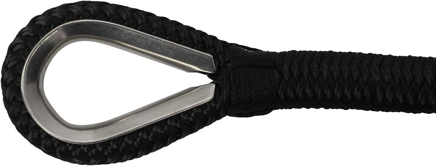 Double Braid Nylon Anchor Rope Dock Line Mooring Rope Tensile Strength:5100 Lbs.