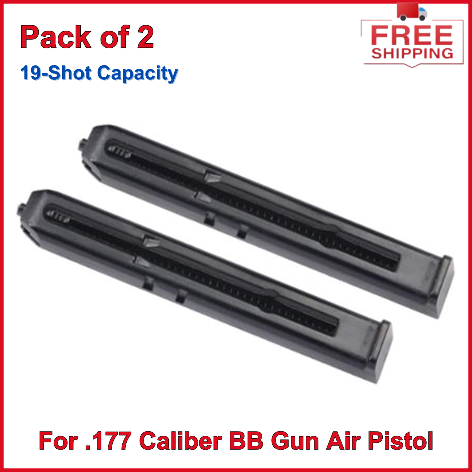 Umarex .177 Caliber BB Gun Air Pistol Magazine (Pack of 2) 19-Shot Capacity