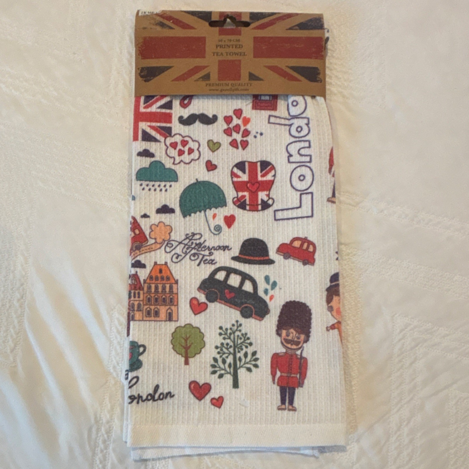 Tea Towel cotton Gazoil London Icons  Multicolor 50x70cm Machine Washable