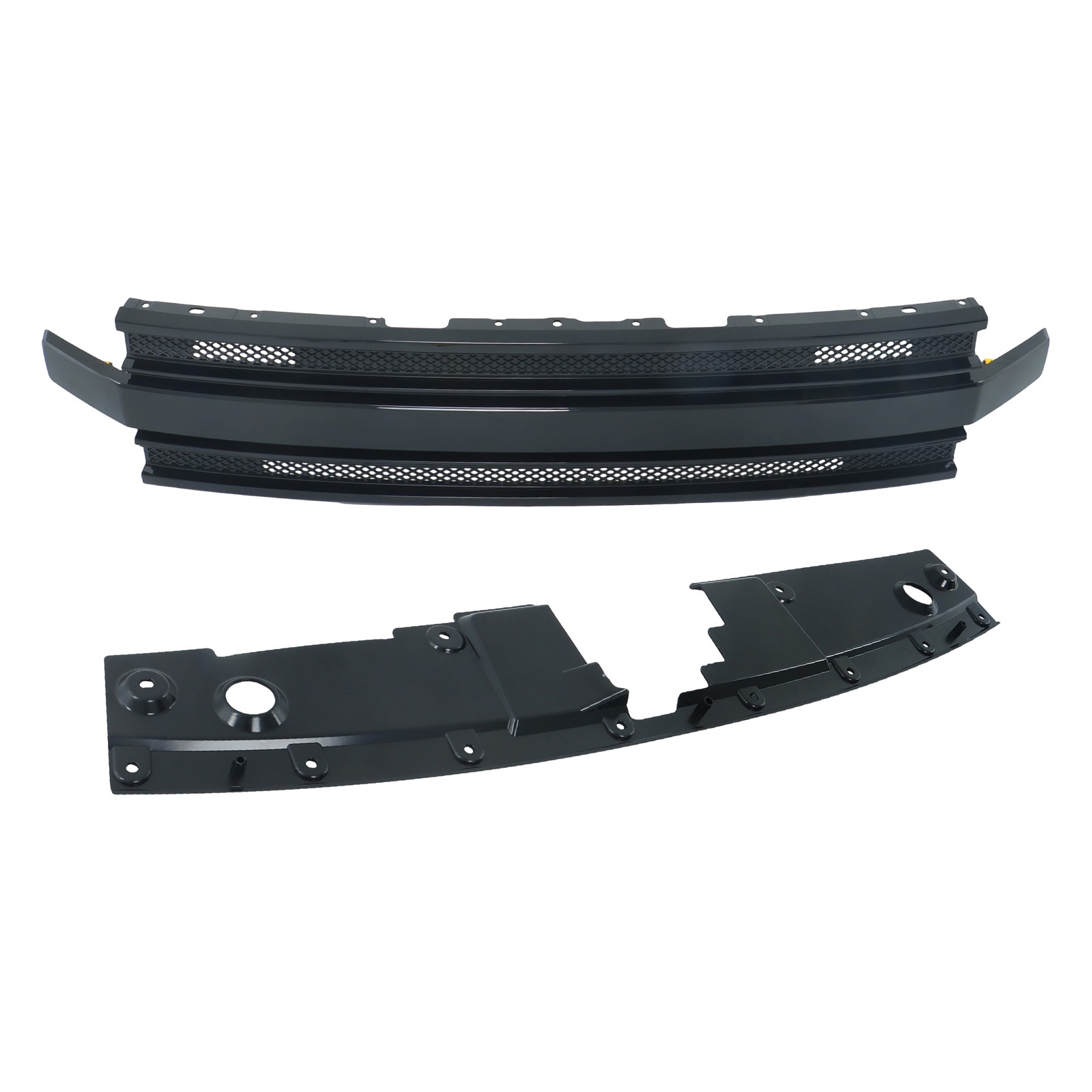 Fit For Ford Flex 2013-2019 Gloss Black Front Upper Grille Assembly Easy Install
