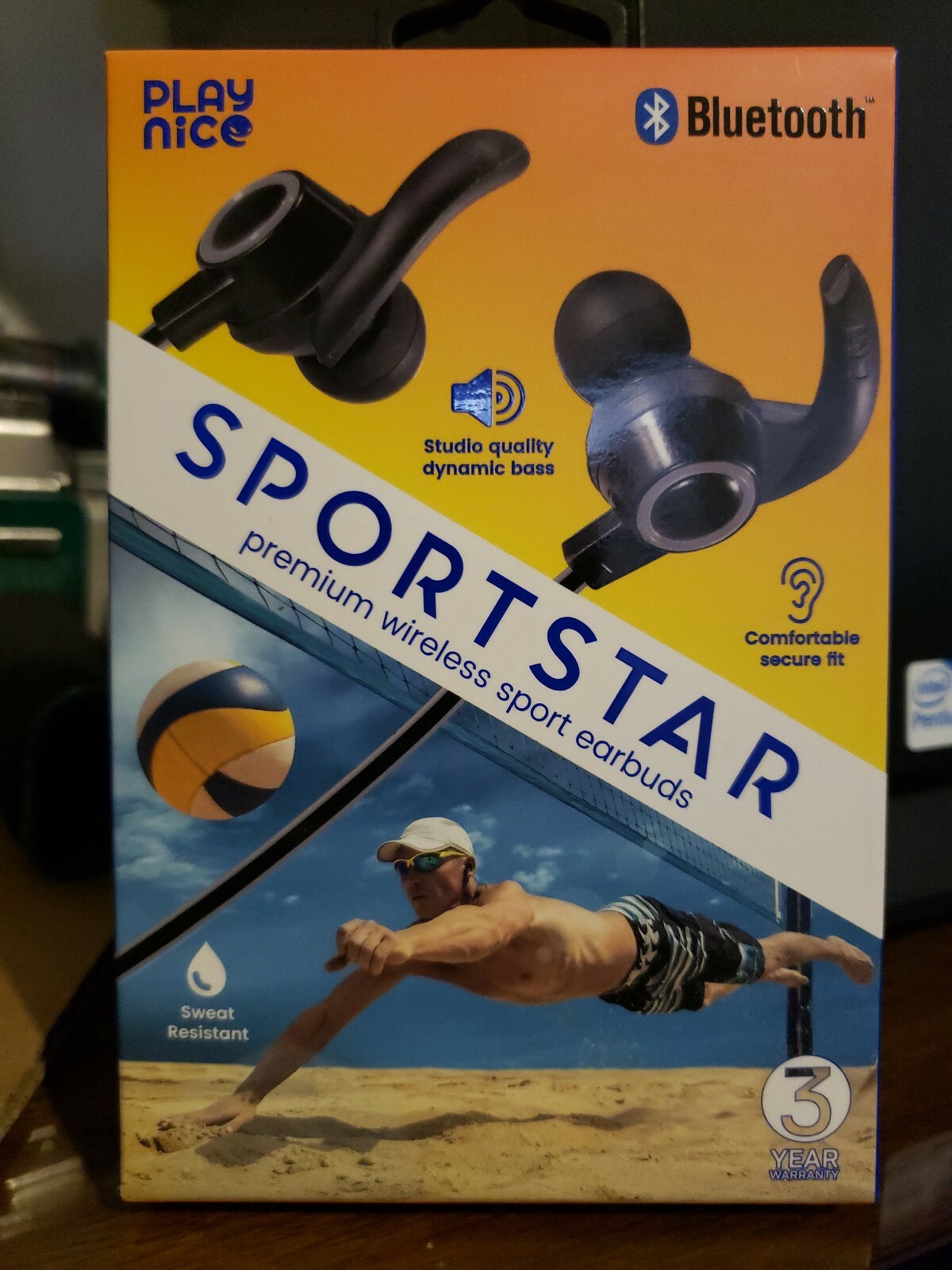 PLAY NICE SPORTSTAR Bluetooth Earbuds with Mic NEW IN BOX