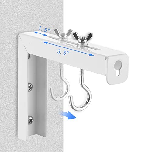 Universal Projector Screen Wall Mount L-Brackets Wall Hanging 6 inch-white