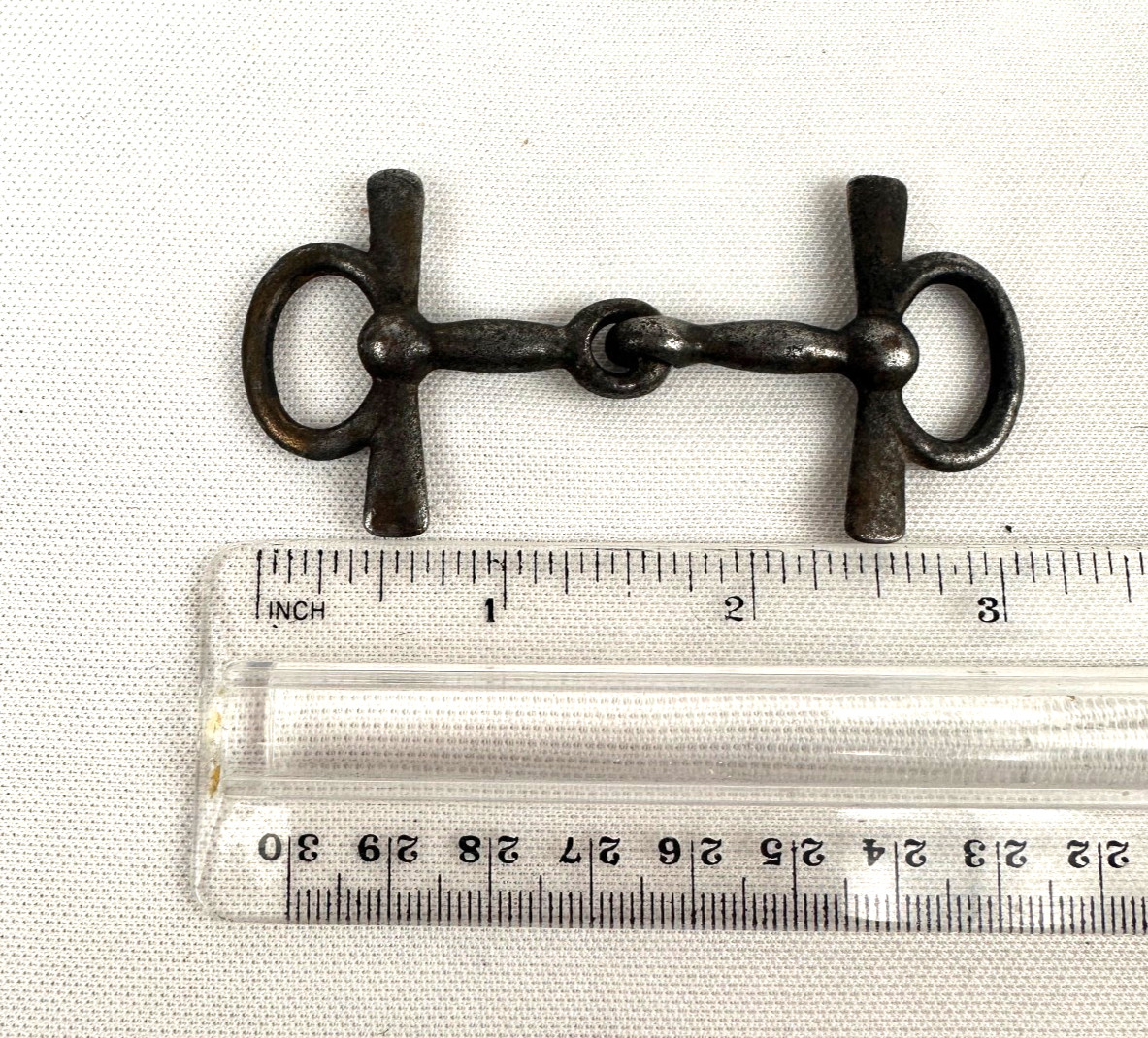 RARE Unusual 3" Steel Snaffle Bit - Salesman Sample?