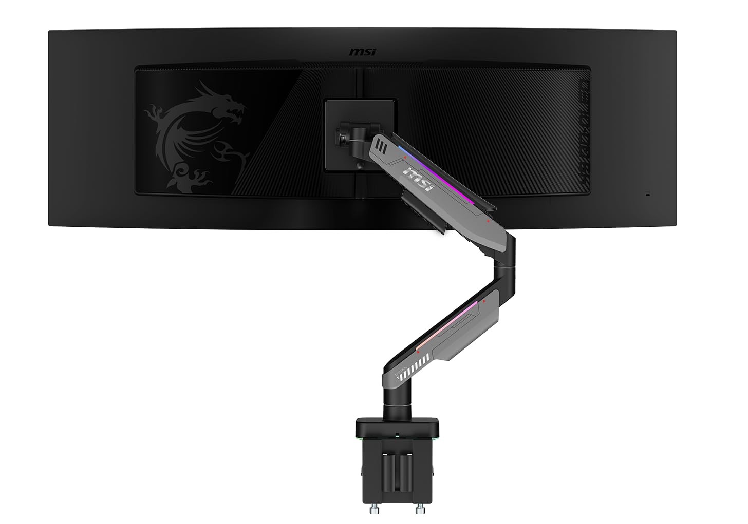MSI MPG MT201R V2 Premium Single Monitor Arm, Supports 17-49" Screens, VESA