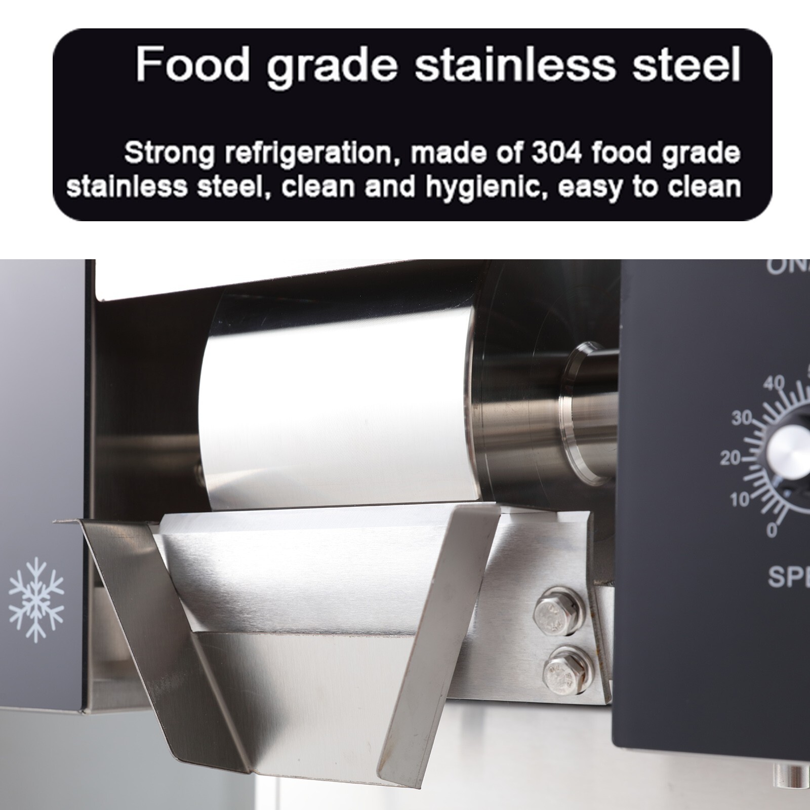 USA Automatic Snowflake Ice Machine Shaved Ice 275lbs/Day with Rotatable Base
