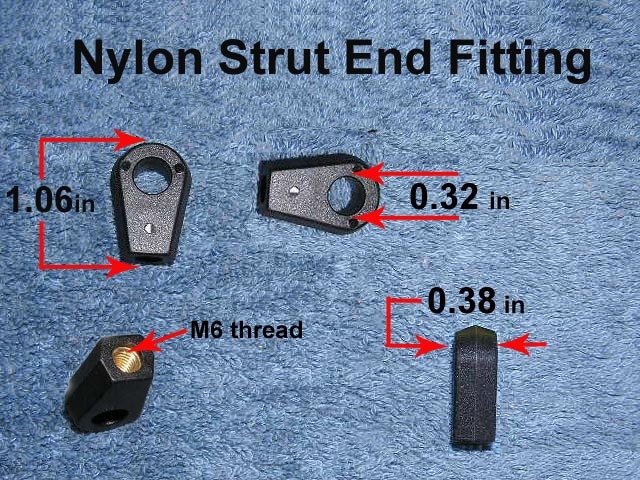 Tool Toy Shop Job Box Gas Spring Strut End Fitting Blade Eye Loop Ring Pin Stud