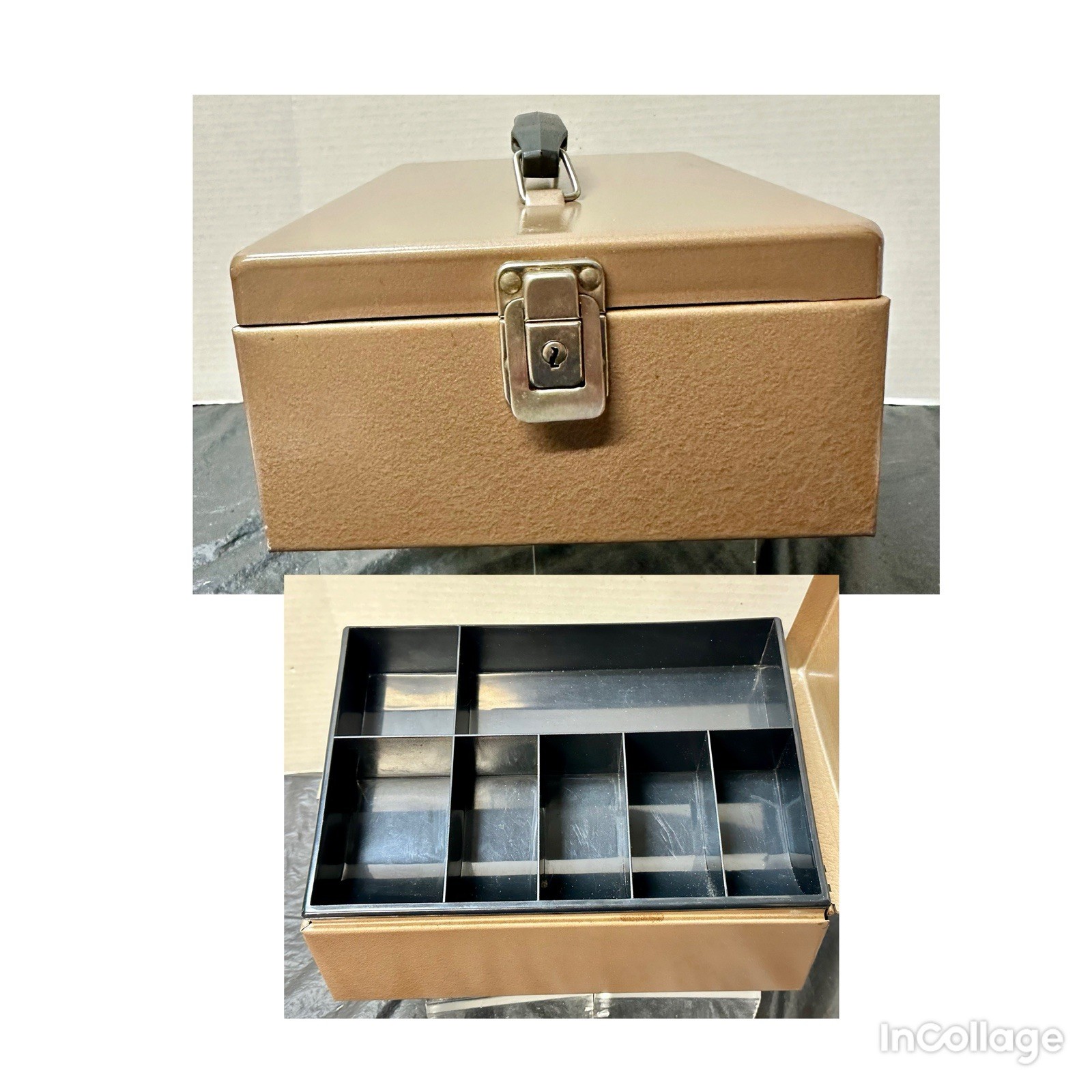 Rockaway Metal Products Cash Lock Box W/Key & Cash Drawer