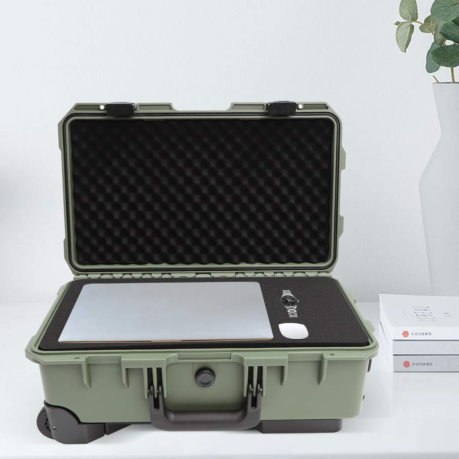 22" Camera Hard Case Protective Roller Camera Carrying Case Waterproof Dustproof