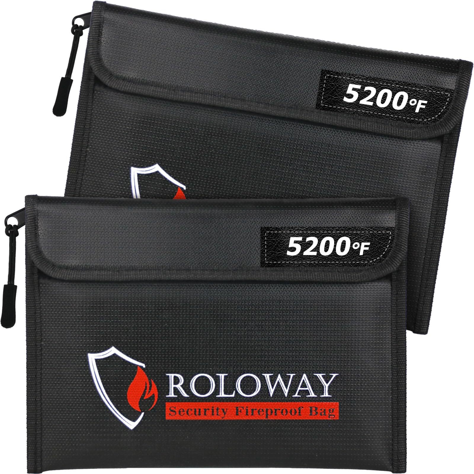 Fireproof Bag 9.6 x 6.6 inches 5200°F Heat Insulated Fireproof Money Bag with...