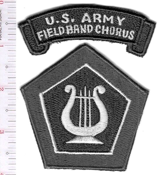 Military Band US Army Field Army Band and Chorus Insignia & Tab  vel NO TARIFF