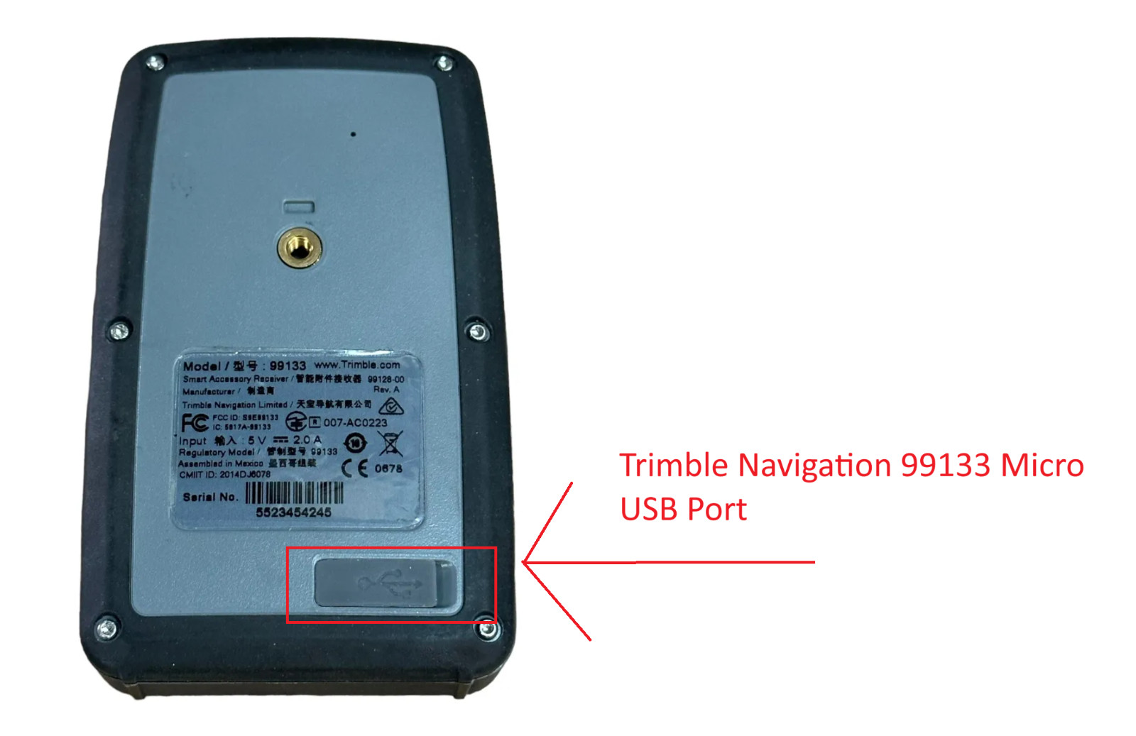 Trimble Navigation R1 99133 Micro USB Port [Soldering Required]