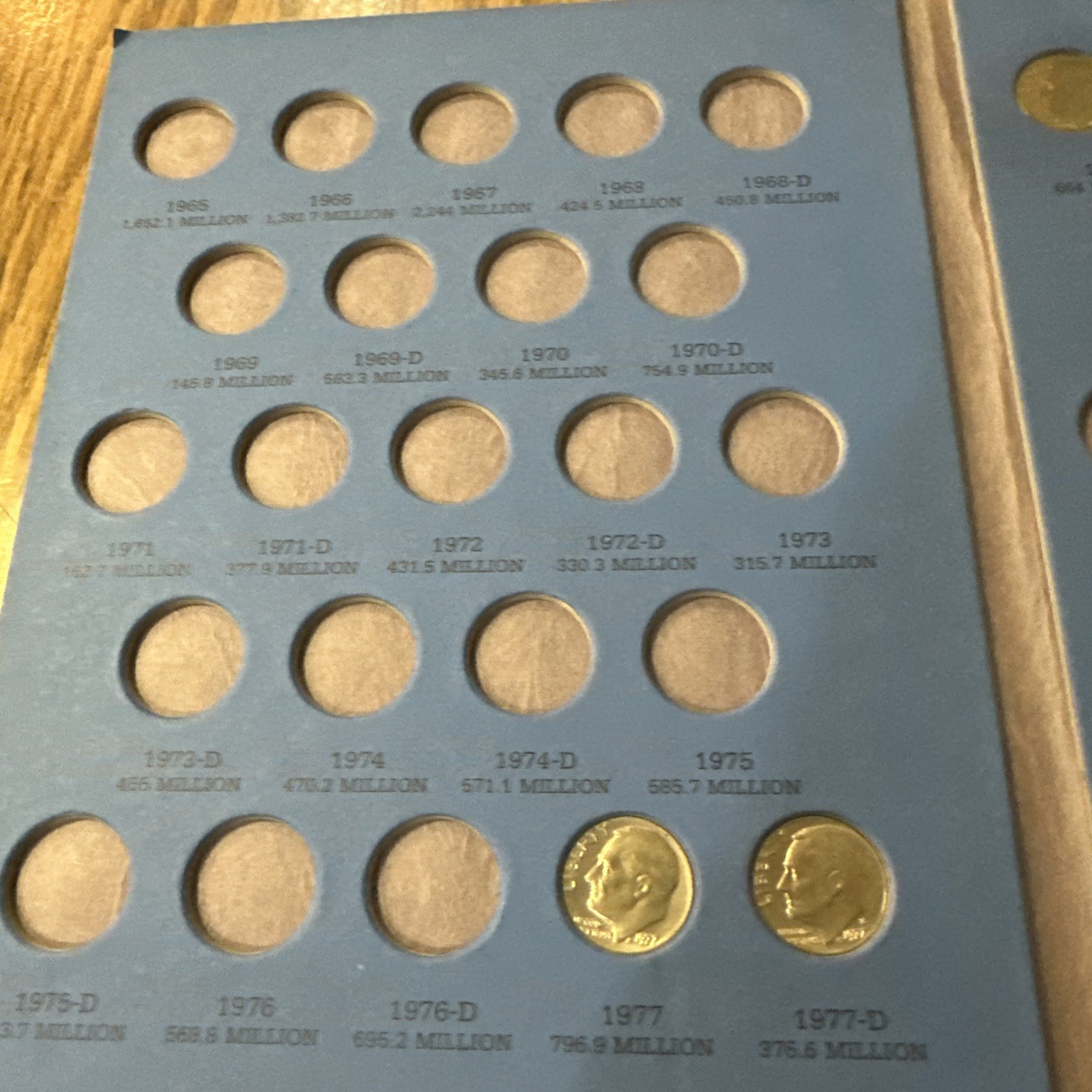 1977 ~ 1980 Silver Roosevelt Dimes ~ 7 Coins Plus Coin Folder