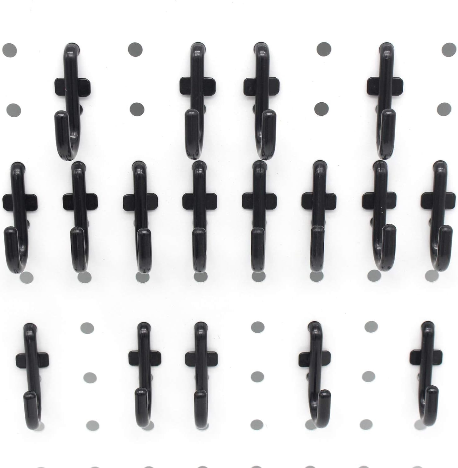 Pegboard Hooks Kit Pegboard J Hook Assortment 100PK Black Peg Hooks