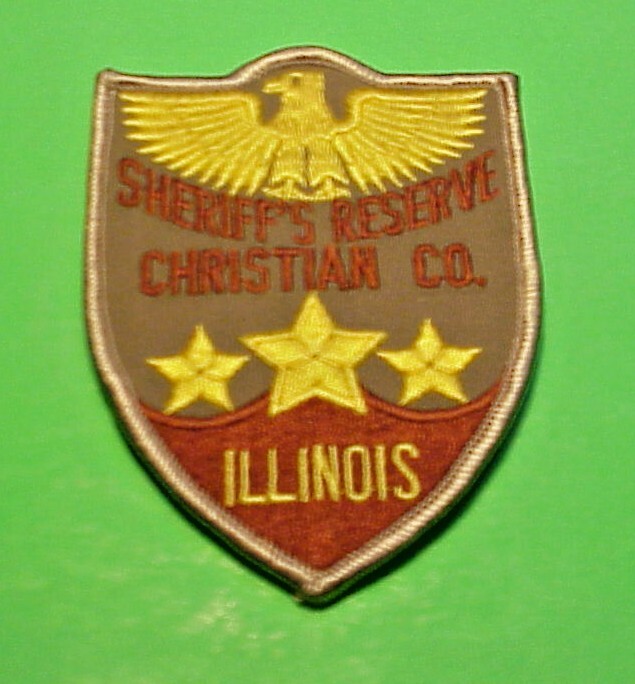 CHRISTIAN COUNTY ILLINOIS  RESERVE 4 1/8" SHERIFF  PATCH FREE SHIPPING!!!
