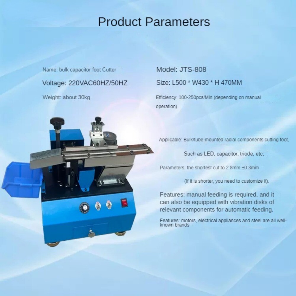 LED Lamp Individual Cutting Machine Automatic Bulk Capacitor Cutting Machine
