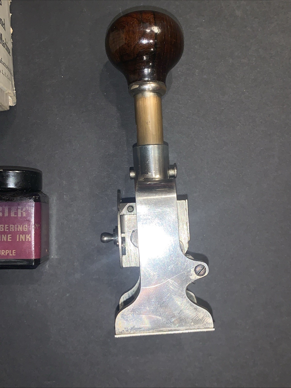 Vtg Bates Numbering Machine Multiple 3 Movement 5 Wheels Style E in Original Box