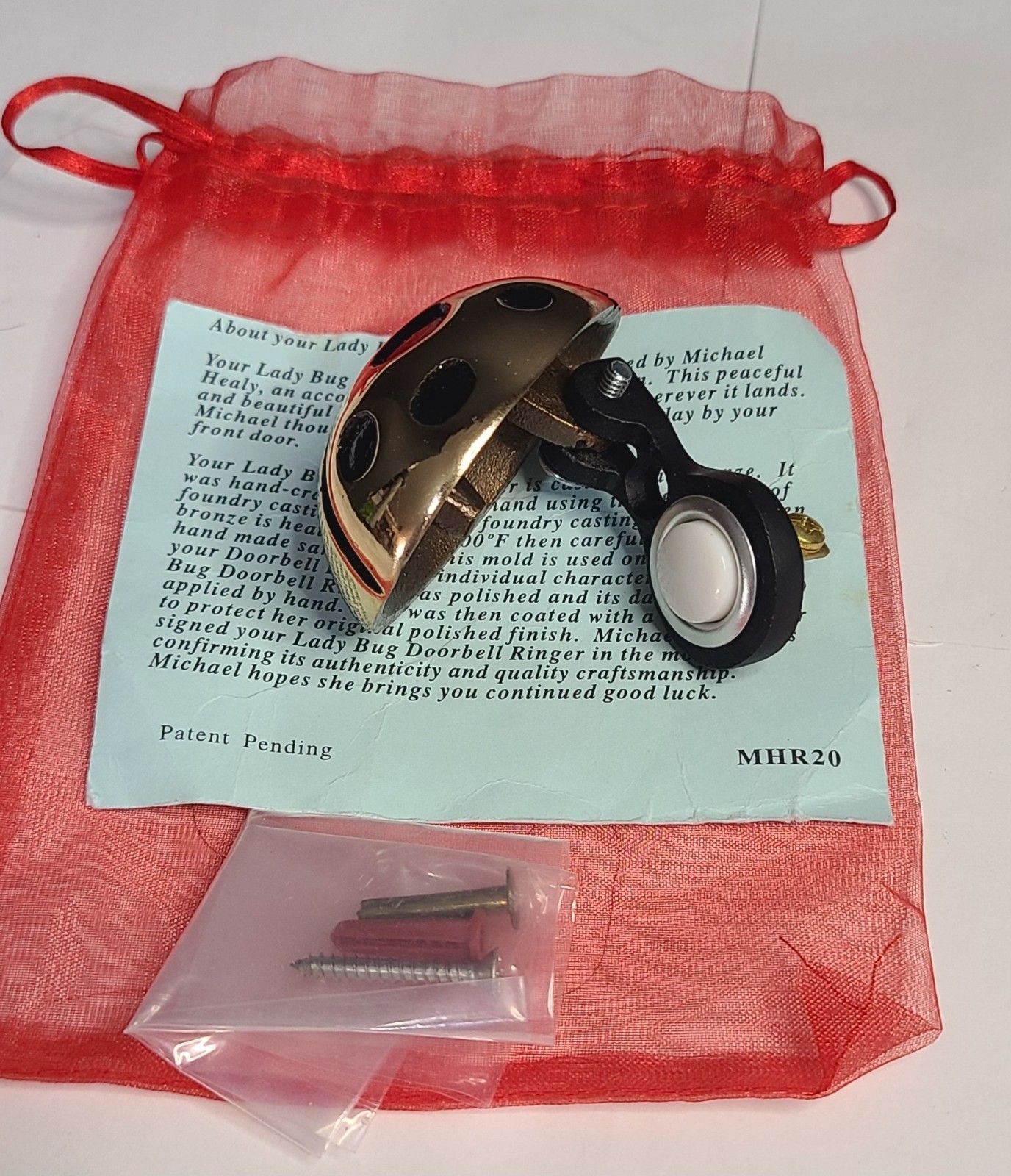 Bronze Michael Healy Ladybug Doorbell