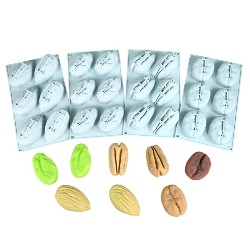 Flexible Silicone Nut Molds For Creative Dessert Decoration And Home Baking