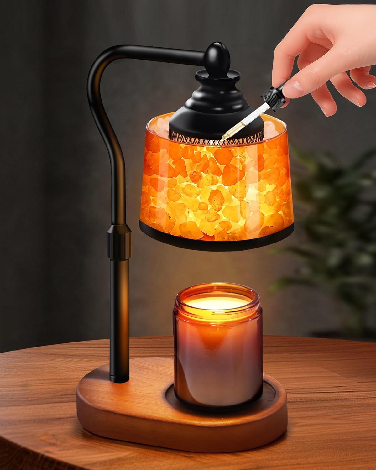 3-in-1 Candle Warmer Lp with Timer Dimmable, Himalayan Salt Lp &