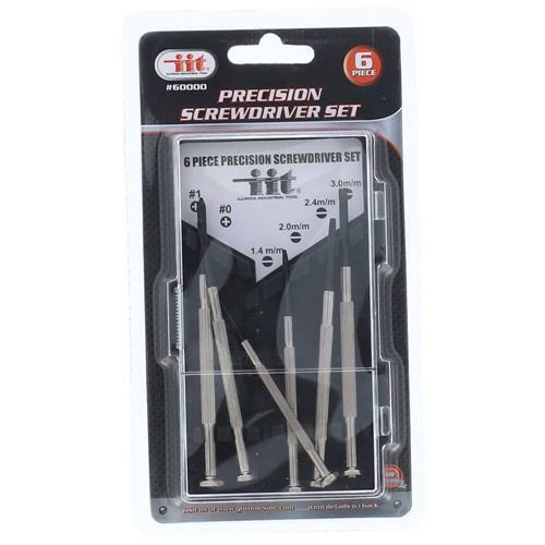 precision screwdriver set 6-piece #1 #0 1.4mm 2.0mm 2.4mm 3.0mm with case 60000