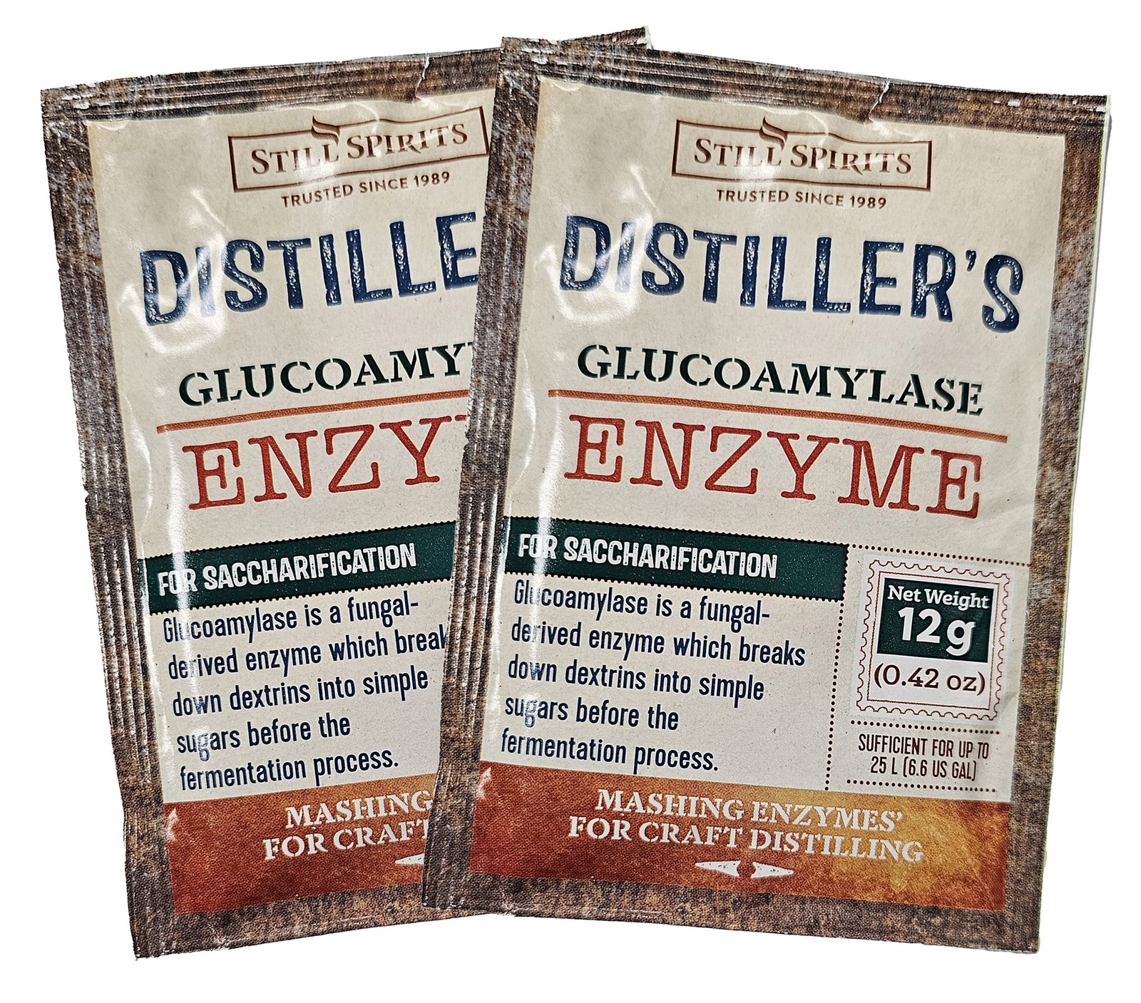 2x Still Spirits Distiller's Enzyme Glucoamylase 12 gram